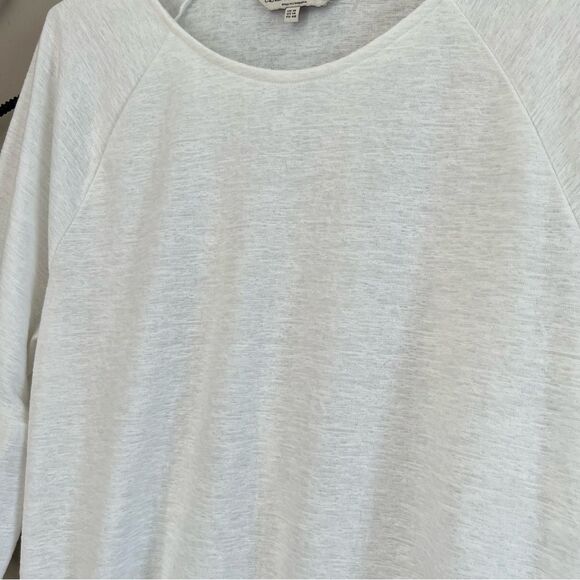 Casual Collections by F & F Ivory Tie Bottom Bell Sleeve Blouse Size 14 - Picture 2 of 13